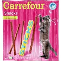 Sticks pour chat riches en bœuf Carrefour