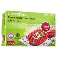 Steaks hachés pur bœuf halal Carrefour