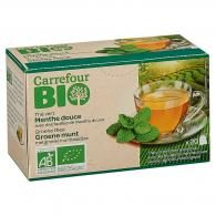 Thé bio vert menthe douce Carrefour Bio