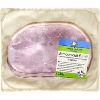 Jambon cuit fumé avec couenne Filière Qualité Carrefour