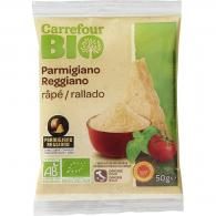 Fromage bio Parmigiano Reggiano râpé Carrefour Bio