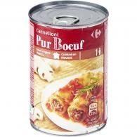 Plat cuisiné cannelloni pur bœuf Carrefour