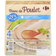 Blanc de poulet réduit en sel Carrefour