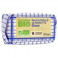 Beurre moulé de baratte doux bio Carrefour Bio