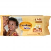 Lingettes bébé émulsion lait Carrefour Baby