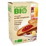 Pain grillé bio au blé complet Carrefour Bio