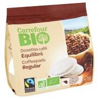 Café dosettes bio équilibré Carrefour Bio