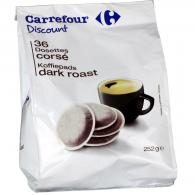 Café dosettes corsé Carrefour