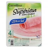 Jambon supérieur sans couenne Carrefour