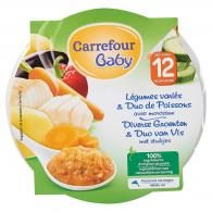 Plat bébé dès 12 mois, légumes poissons Carrefour Baby