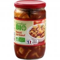 Plat cuisiné ravioli pur bœuf Carrefour Bio