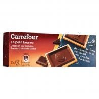 Biscuits petit beurre tablette de choco Carrefour