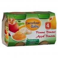 Petits pots bébé pomme banane dès 4 mois Carrefour Baby