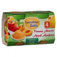 Petits pots bébé pomme abricot dès 4 mois Carrefour Baby
