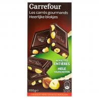 Chocolat noir aux noisettes entières Carrefour