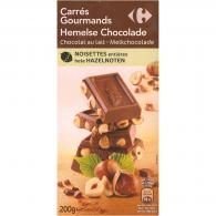 Chocolat lait noisettes entières Carrefour