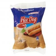 Pains hot dog pré-tranchés Carrefour