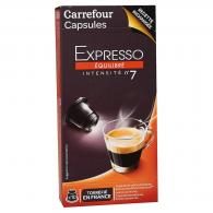 Café capsules expresso équilibré Carrefour