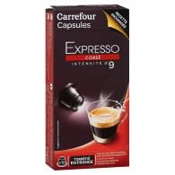 Café capsules expresso corsé Carrefour