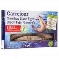 Gambas black tiger L entières crues Carrefour