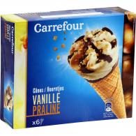 Glaces vanille praliné Carrefour
