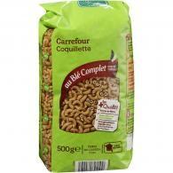 Pâtes Coquillette au blé complet Carrefour