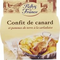 Plat cuisiné confit canard pommes de terre Reflets de France