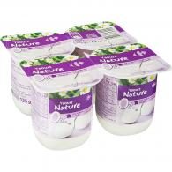 Yaourts nature 0% MG Carrefour