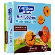 Biscuits mini goûters fourrés chocolat Carrefour Kids