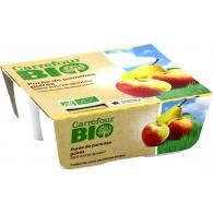 Compotes pomme poire s/sucres ajoutés Carrefour Bio