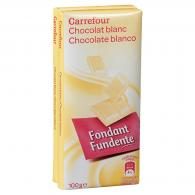 Chocolat blanc fondant Carrefour