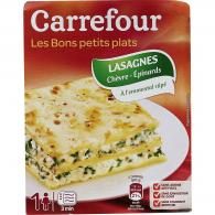 Plat cuisiné lasagnes chèvres épinards Carrefour