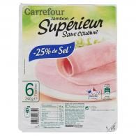 Jambon supérieur sans couenne Carrefour