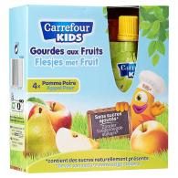 Compotes en gourde pommes poire Carrefour Kids
