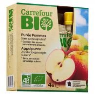 Compotes en gourde pomme bio Carrefour Bio