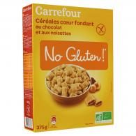 Céréales bio chocolat et noisette Carrefour