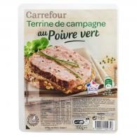 Terrine de campagne au poivre vert Carrefour