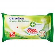 Lingettes désinfectantes antibactérien Carrefour