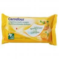 Lingettes multi-usages fraîcheur agrumes Carrefour