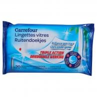 Lingettes vitres triple action Carrefour