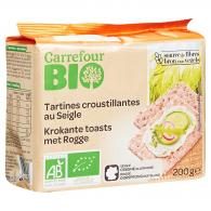 Tartines bio croustillantes au seigle Carrefour Bio