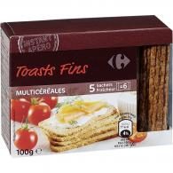 Toasts fins multicéréales Carrefour