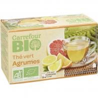 Thé vert agrumes Carrefour Bio