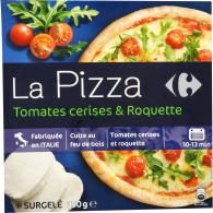 Pizza tomates cerises roquette Carrefour