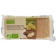 Galettes maïs et riz chocolat saveur caramel Carrefour Bio