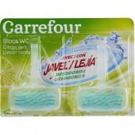 Blocs WC citron vert avec javel Carrefour