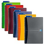 Cahier double spirale – Oxford – A4 – 21 x 29,7 cm – grands carreaux – 100 pages – coloris assortis