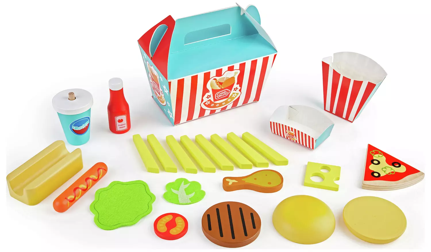 Chad Valley Wooden Burger Gift Set