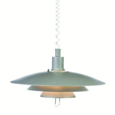 Suspension, e27 scandinave Kirkenes métal gris 1 x 60 W MARKSLOJD