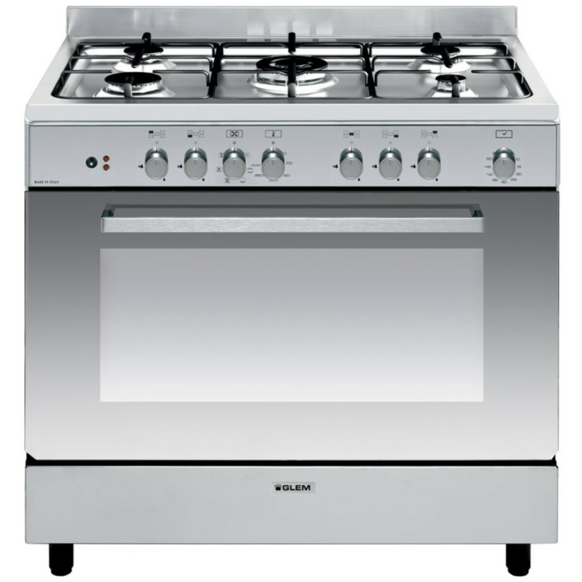 Piano de cuisson mixte 104l 5 feux inox – ge960cbix2 – GLEM